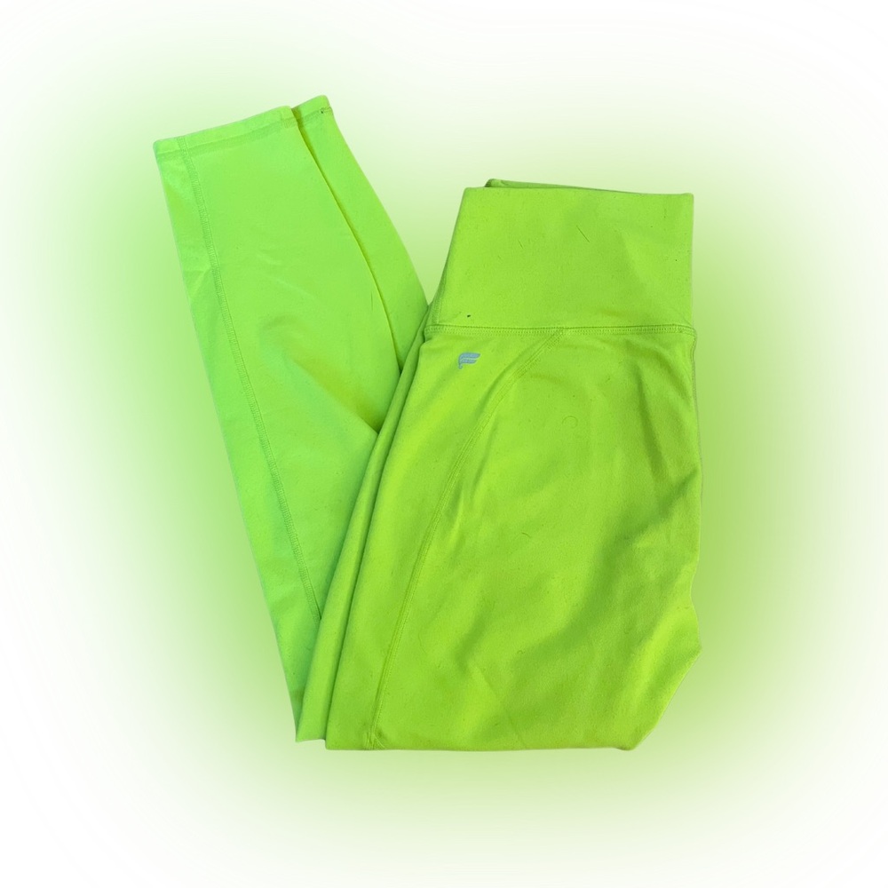 Fabletics Neon Yellow-Green Powerhold Leggings